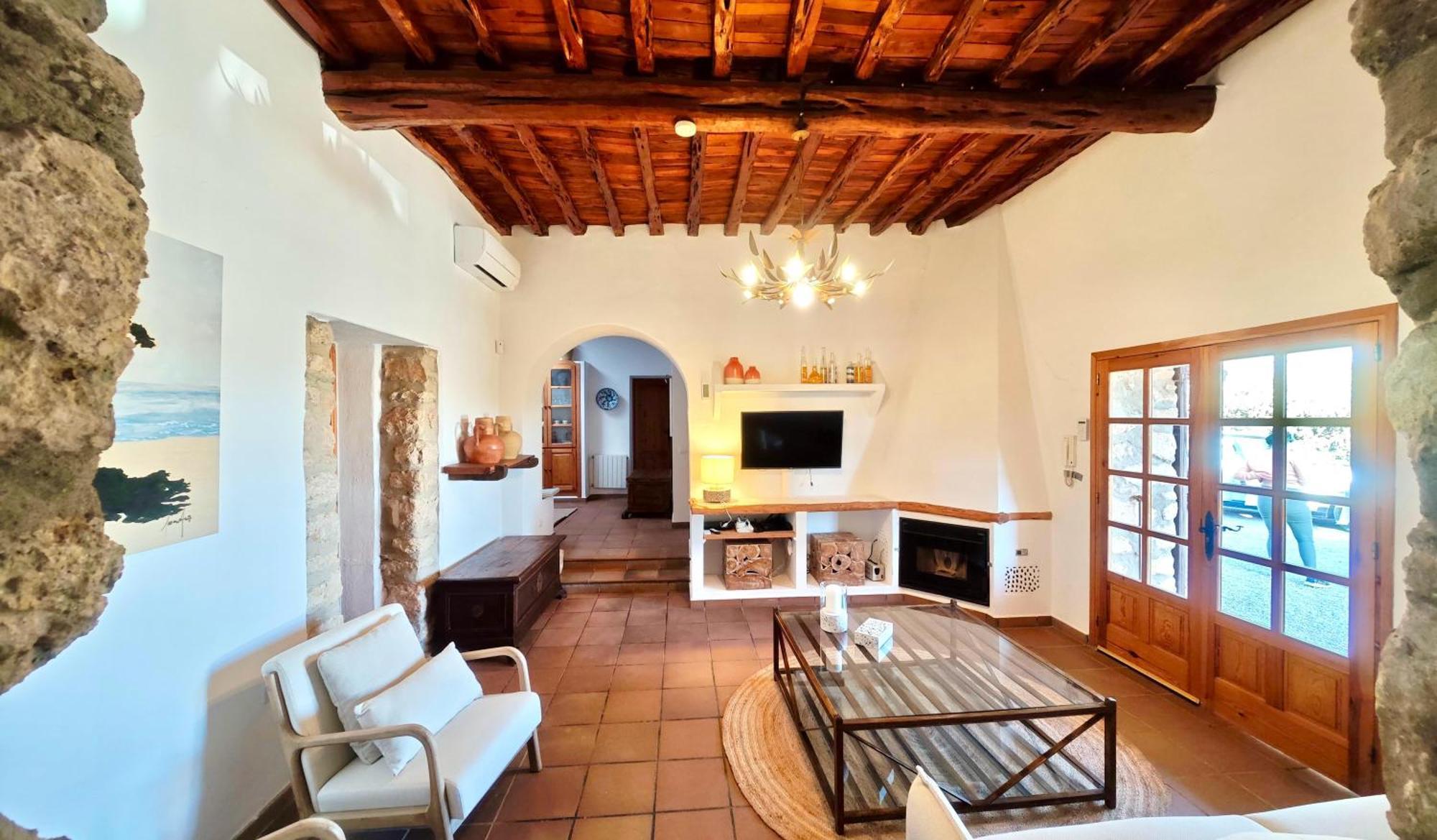 Casa Can Lluc Con Piscina, Jardin Y Vista Al Campo Sant Miquel De Balansat Exterior photo